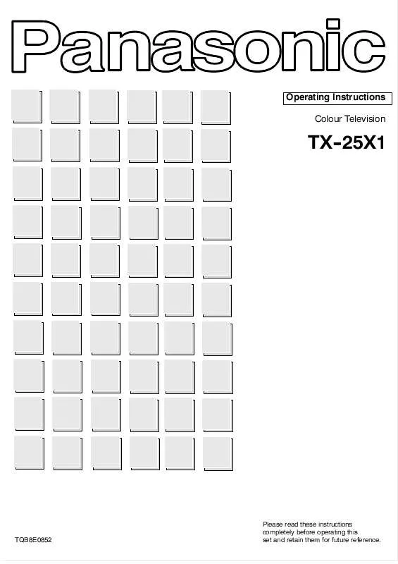 Mode d'emploi PANASONIC TX-25X1