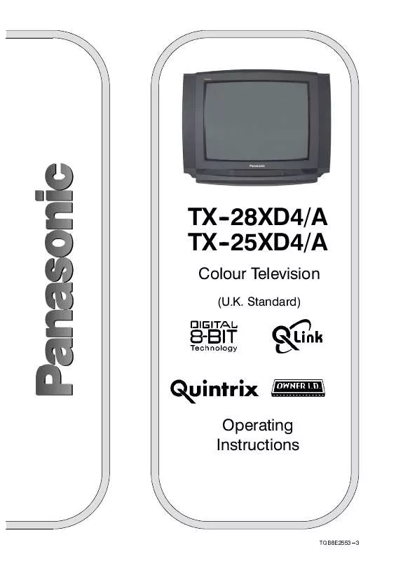 Mode d'emploi PANASONIC TX-25XD4