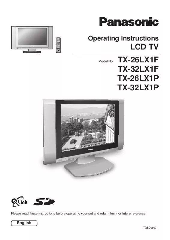 Mode d'emploi PANASONIC TX-26LX1F