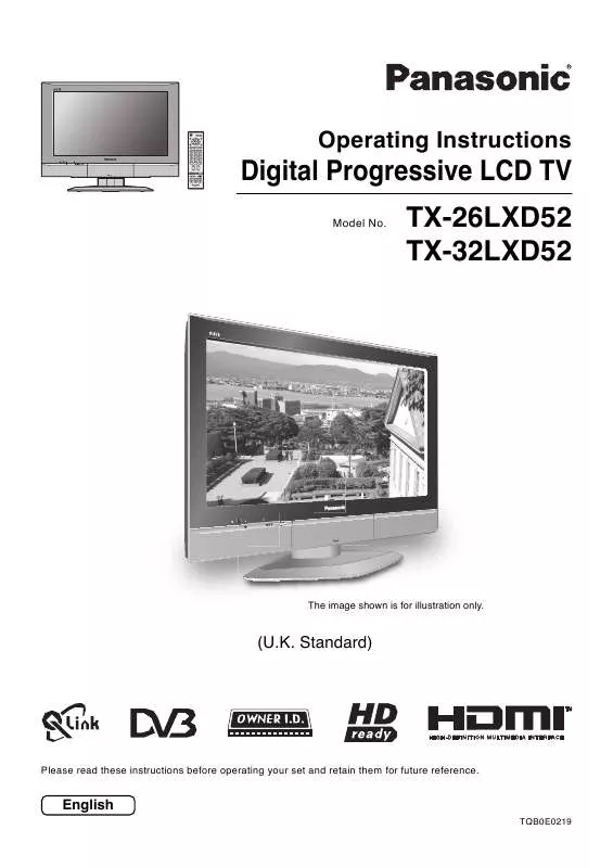 Mode d'emploi PANASONIC TX-26LXD52