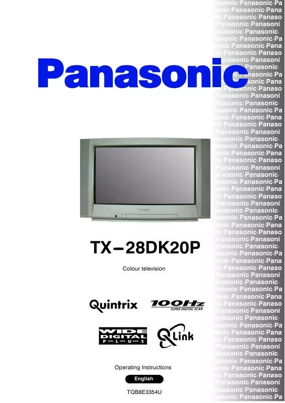 Mode d'emploi PANASONIC TX-28DK20P