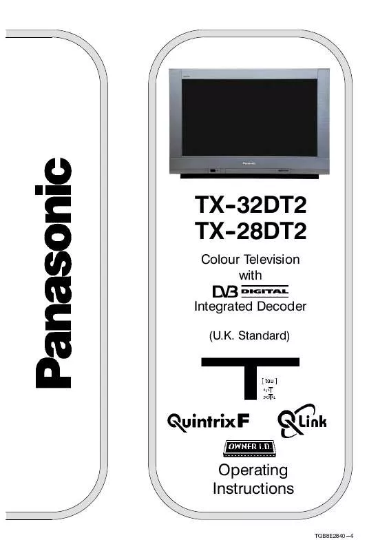 Mode d'emploi PANASONIC TX-28DT2