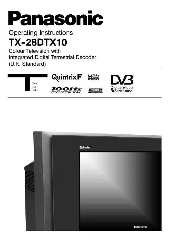 Mode d'emploi PANASONIC TX28DTX-10