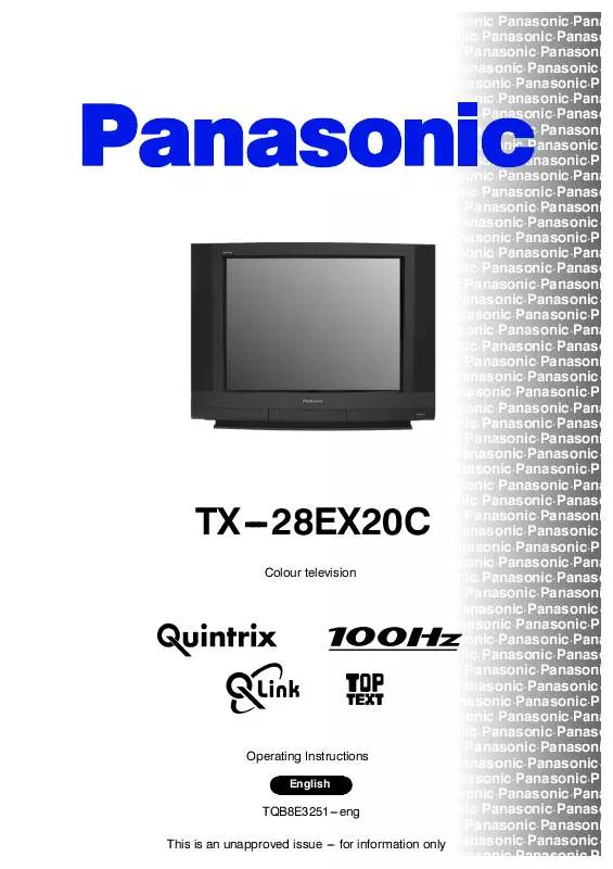 Mode d'emploi PANASONIC TX-28EX20C