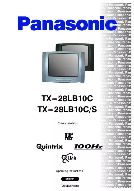 Mode d'emploi PANASONIC TX-28LB10C