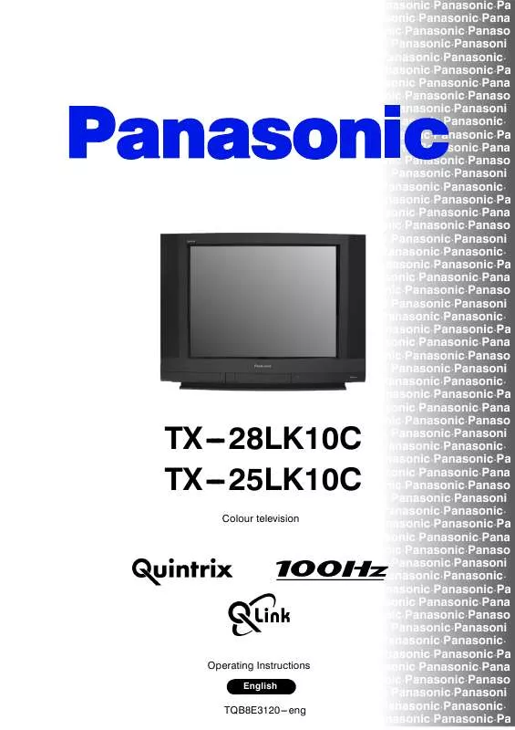 Mode d'emploi PANASONIC TX-28LK10C