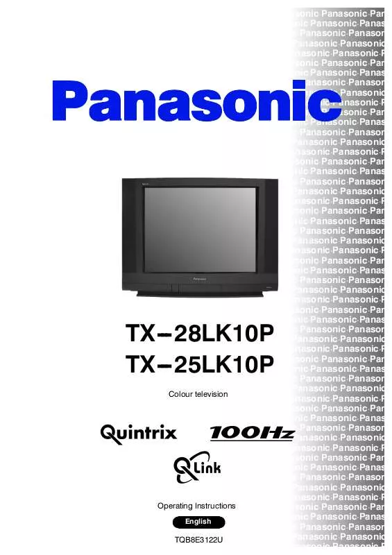 Mode d'emploi PANASONIC TX-28LK10P