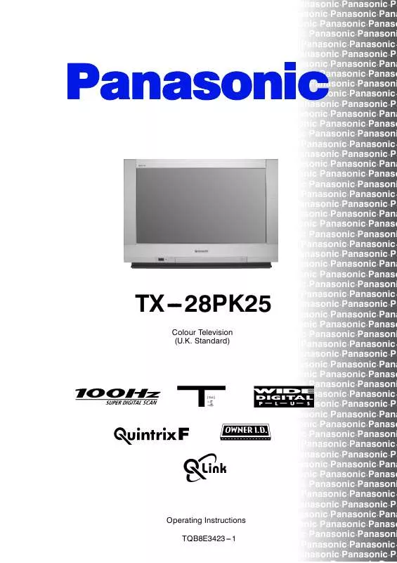 Mode d'emploi PANASONIC TX-28PK25