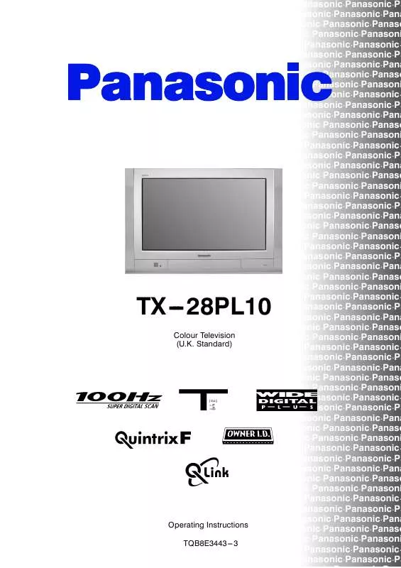 Mode d'emploi PANASONIC TX-28PL10