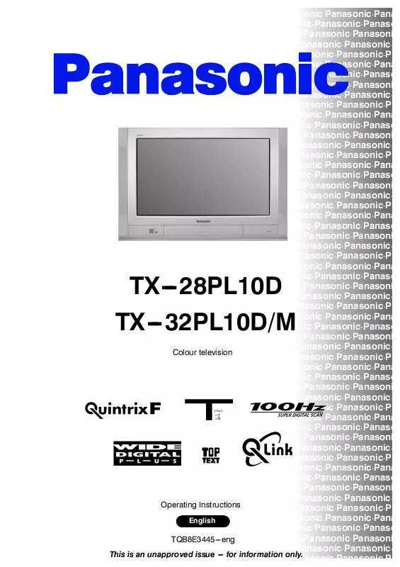 Mode d'emploi PANASONIC TX-28PL10D