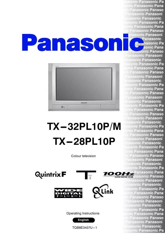 Mode d'emploi PANASONIC TX-28PL10P