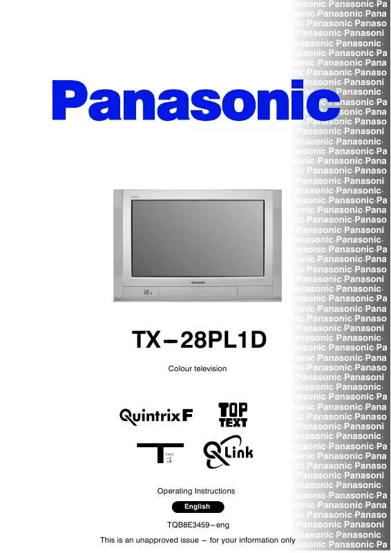 Mode d'emploi PANASONIC TX-28PL1D