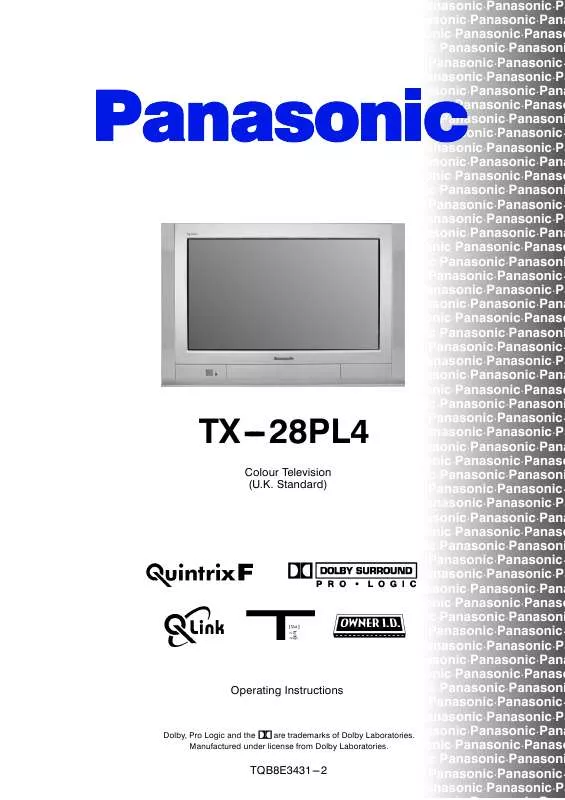 Mode d'emploi PANASONIC TX-28PL4