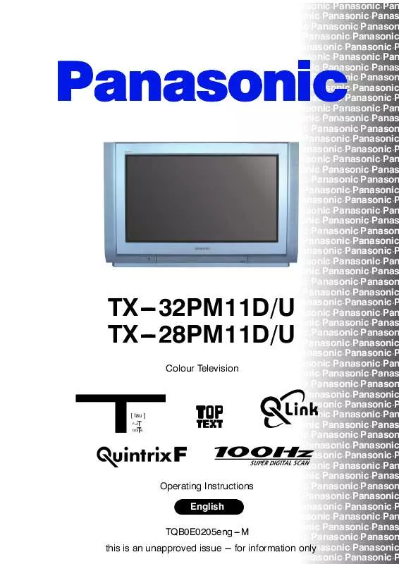 Mode d'emploi PANASONIC TX-28PM11DU