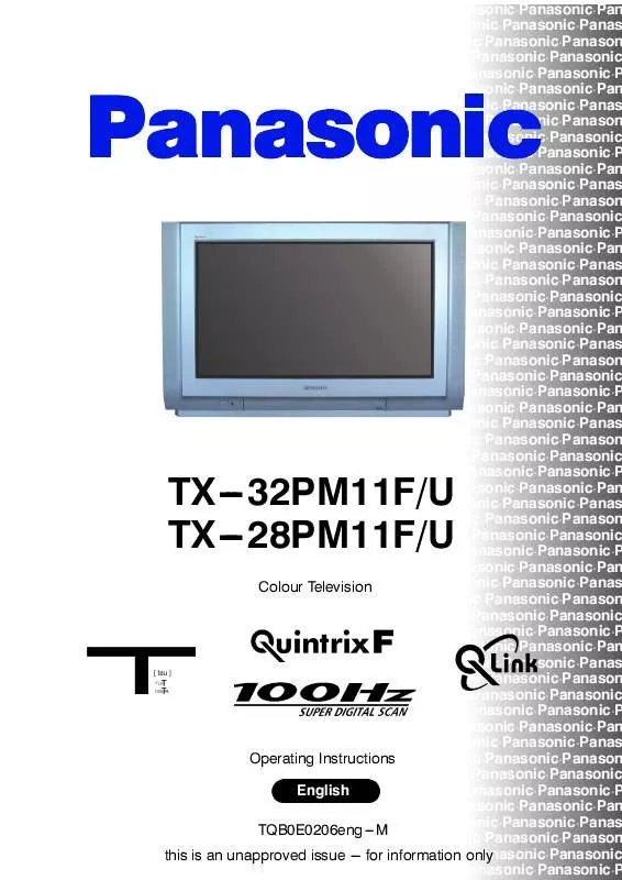 Mode d'emploi PANASONIC TX-28PM11FU