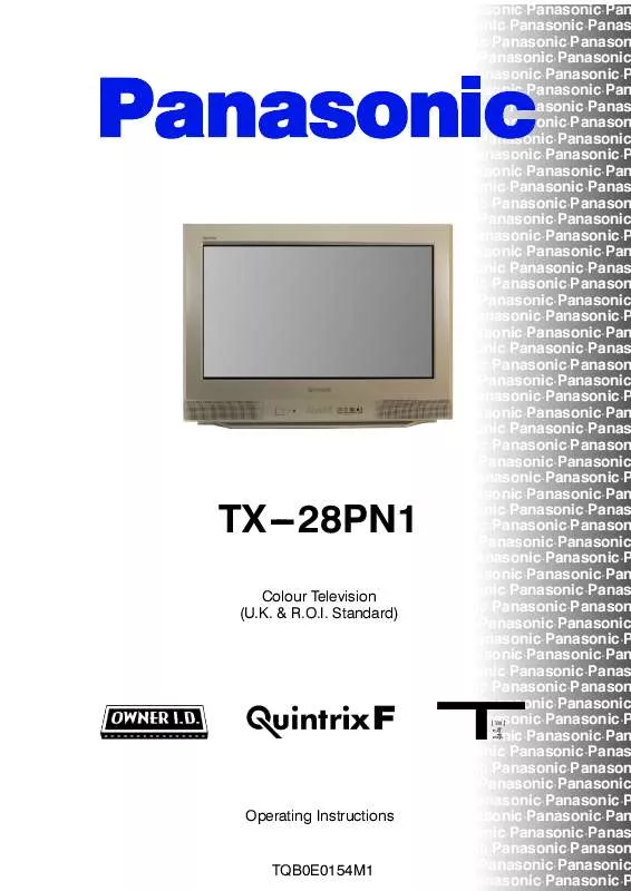 Mode d'emploi PANASONIC TX-28PN1