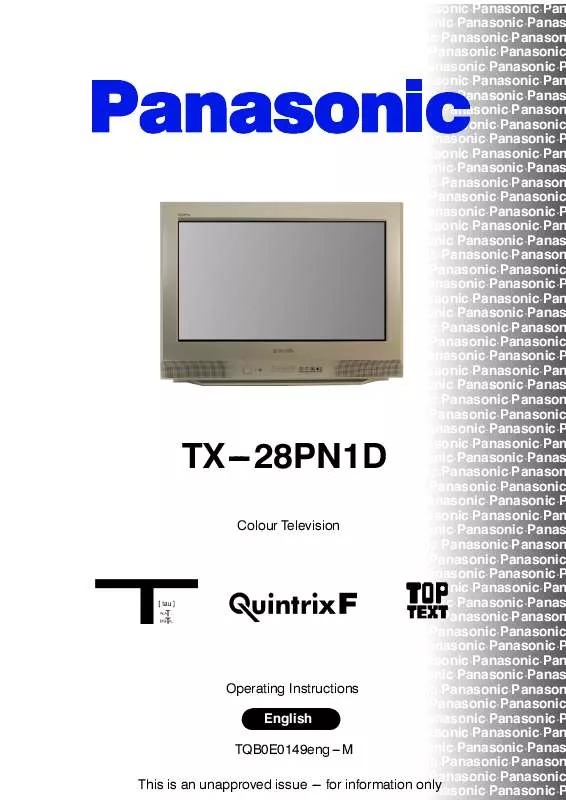 Mode d'emploi PANASONIC TX-28PN1D