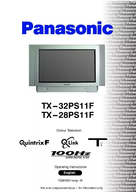 Mode d'emploi PANASONIC TX-28PS11F