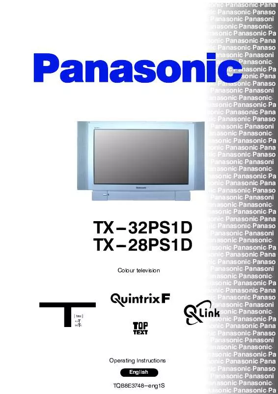 Mode d'emploi PANASONIC TX-28PS1D