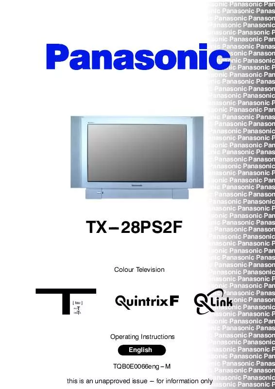 Mode d'emploi PANASONIC TX-28PS2F