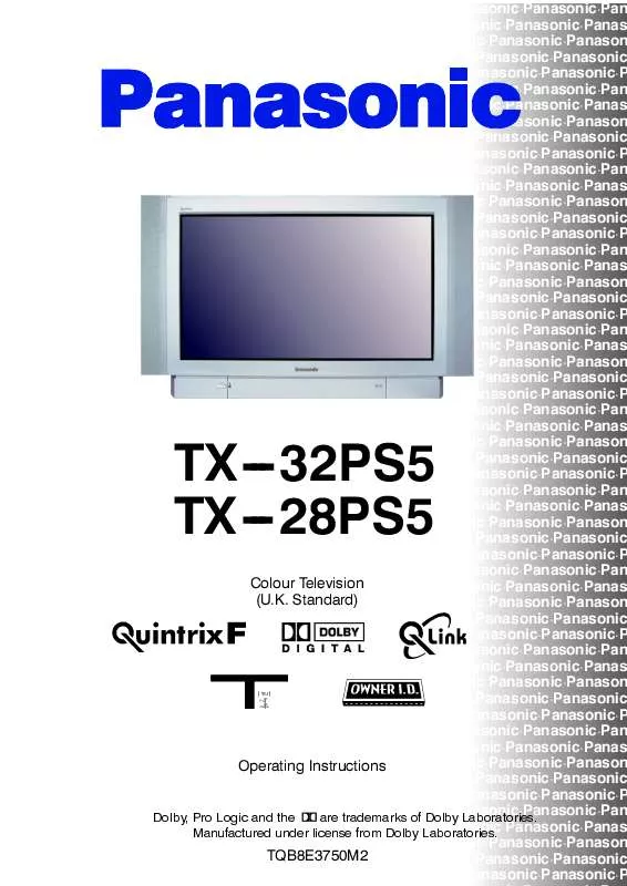 Mode d'emploi PANASONIC TX-28PS5