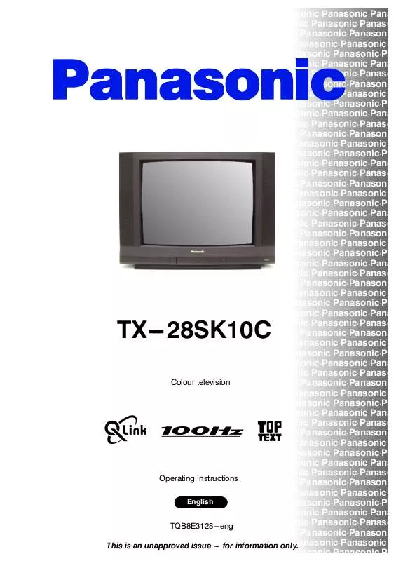 Mode d'emploi PANASONIC TX-28SK10C