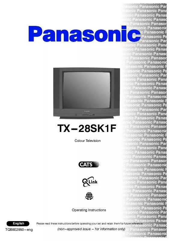 Mode d'emploi PANASONIC TX-28SK1F