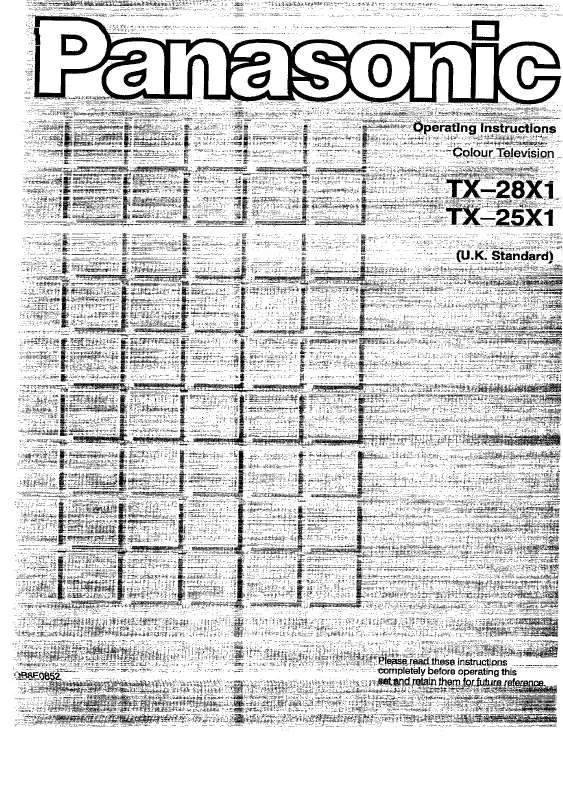 Mode d'emploi PANASONIC TX-28X1