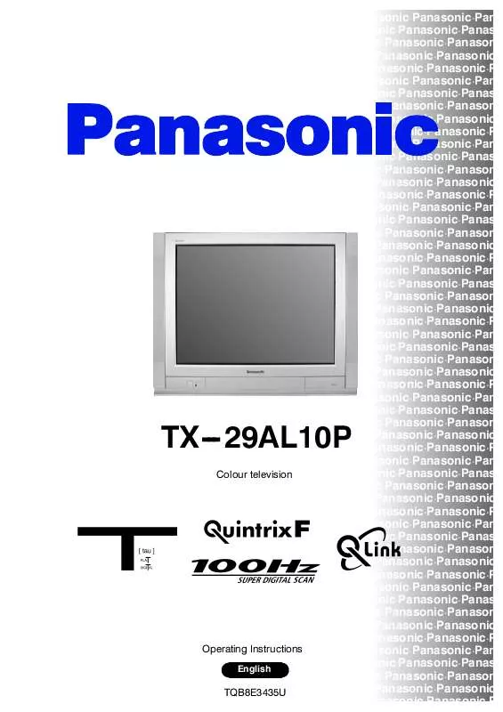 Mode d'emploi PANASONIC TX-29AL10P