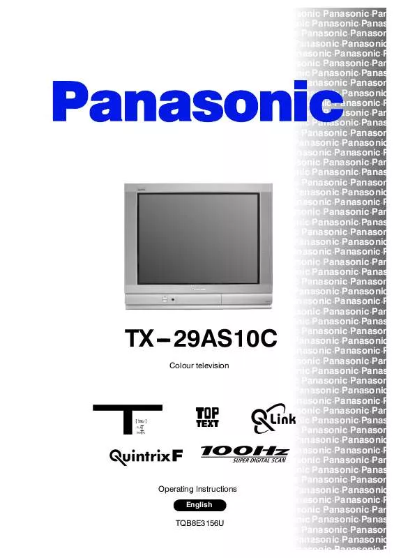 Mode d'emploi PANASONIC TX-29AS10C