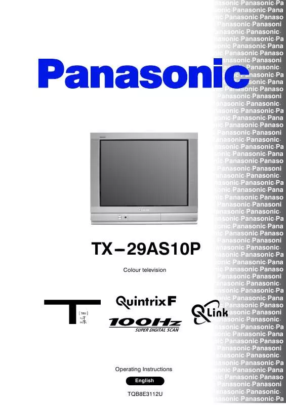 Mode d'emploi PANASONIC TX-29AS10P