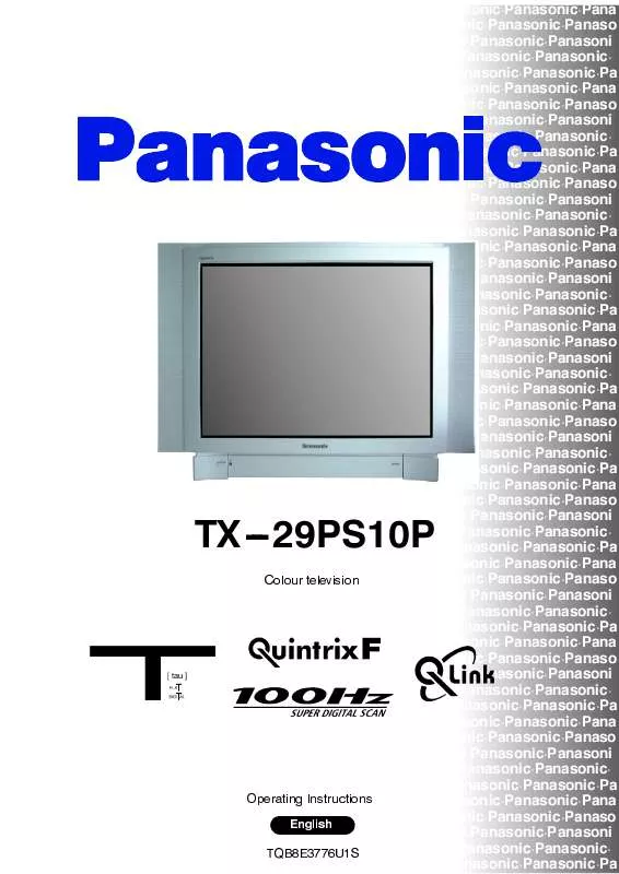 Mode d'emploi PANASONIC TX-29PS10P