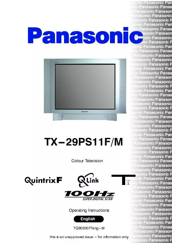 Mode d'emploi PANASONIC TX-29PS11FM