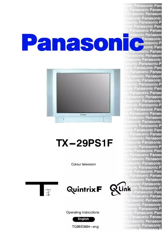 Mode d'emploi PANASONIC TX-29PS1F