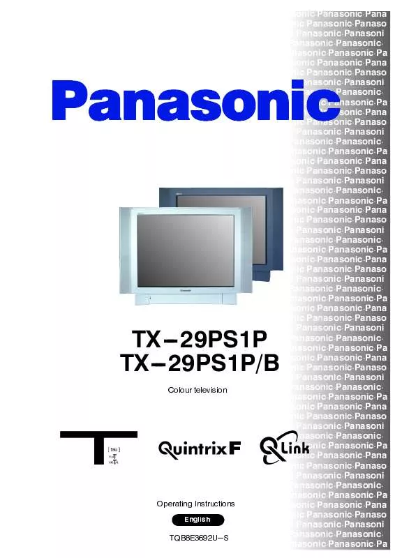 Mode d'emploi PANASONIC TX-29PS1P