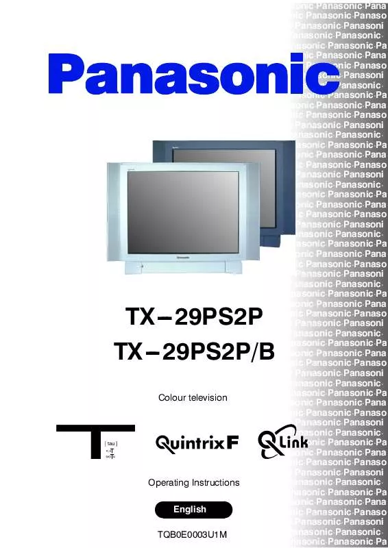 Mode d'emploi PANASONIC TX-29PS2P