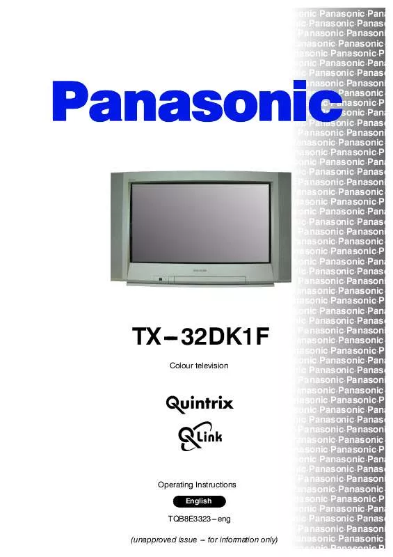 Mode d'emploi PANASONIC TX-32DK1F