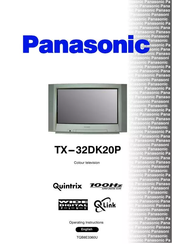 Mode d'emploi PANASONIC TX-32DK20P