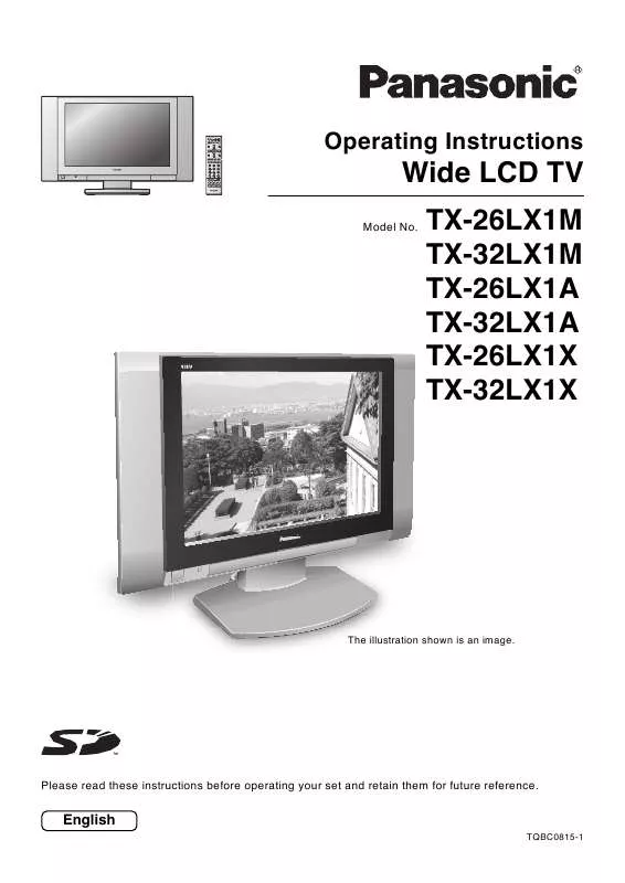 Mode d'emploi PANASONIC TX-32LX1A