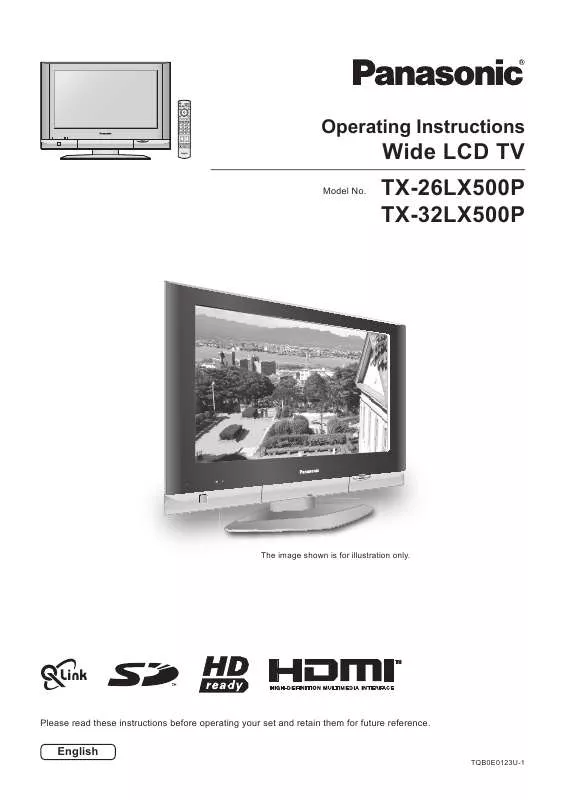 Mode d'emploi PANASONIC TX-32LX500P