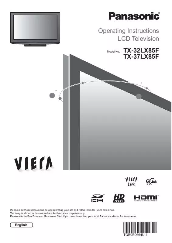 Mode d'emploi PANASONIC TX-32LX85F