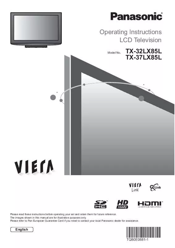 Mode d'emploi PANASONIC TX-32LX85L