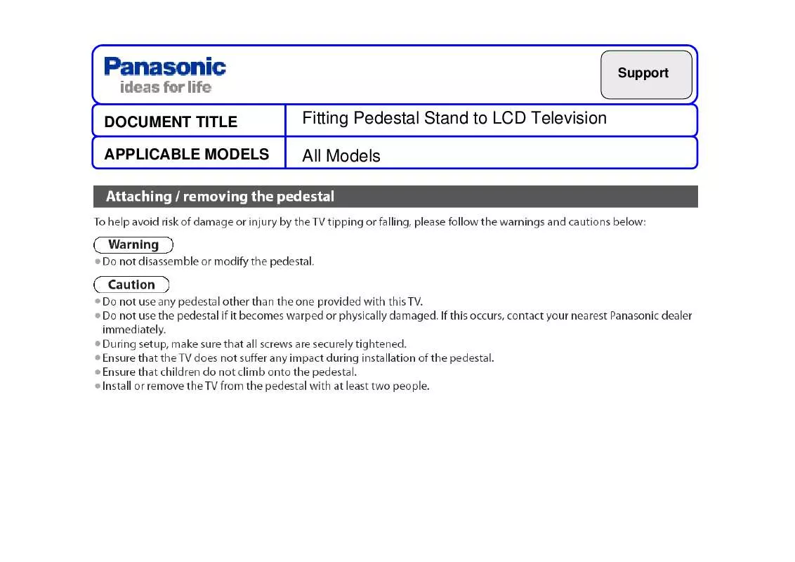 Mode d'emploi PANASONIC TX-32LXD69