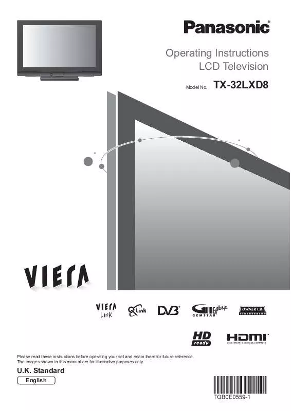 Mode d'emploi PANASONIC TX-32LXD8