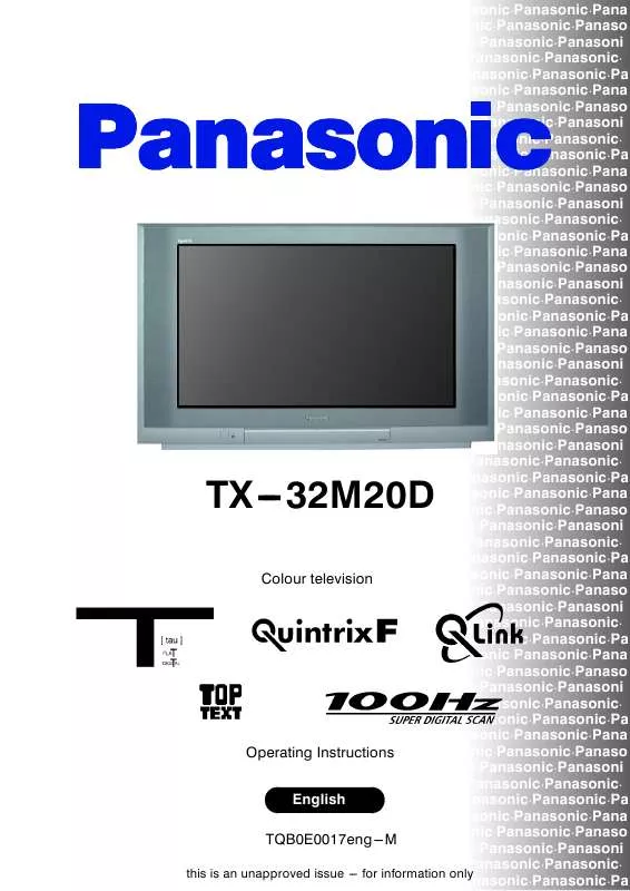 Mode d'emploi PANASONIC TX-32M20D