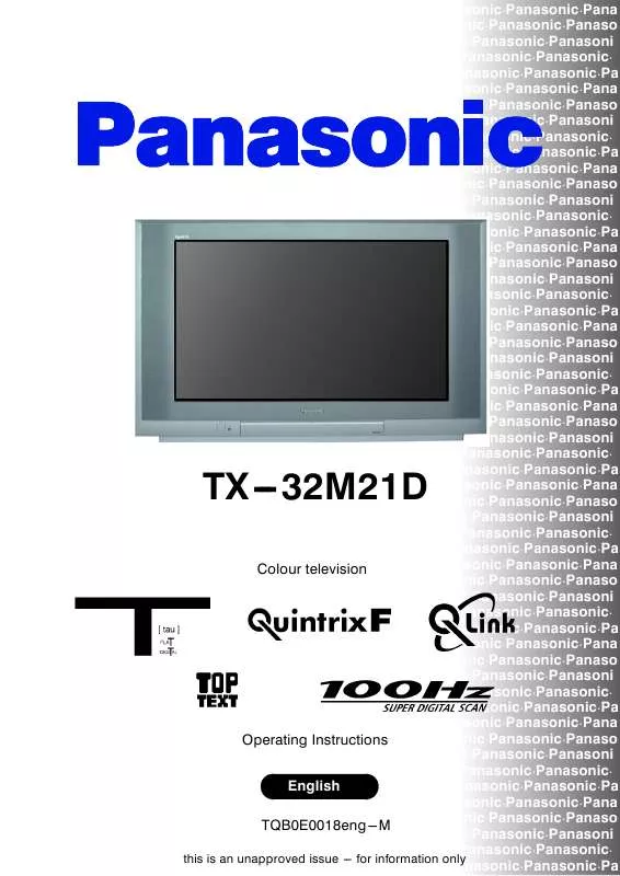 Mode d'emploi PANASONIC TX-32M21D