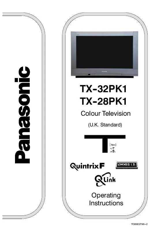 Mode d'emploi PANASONIC TX-32PK1