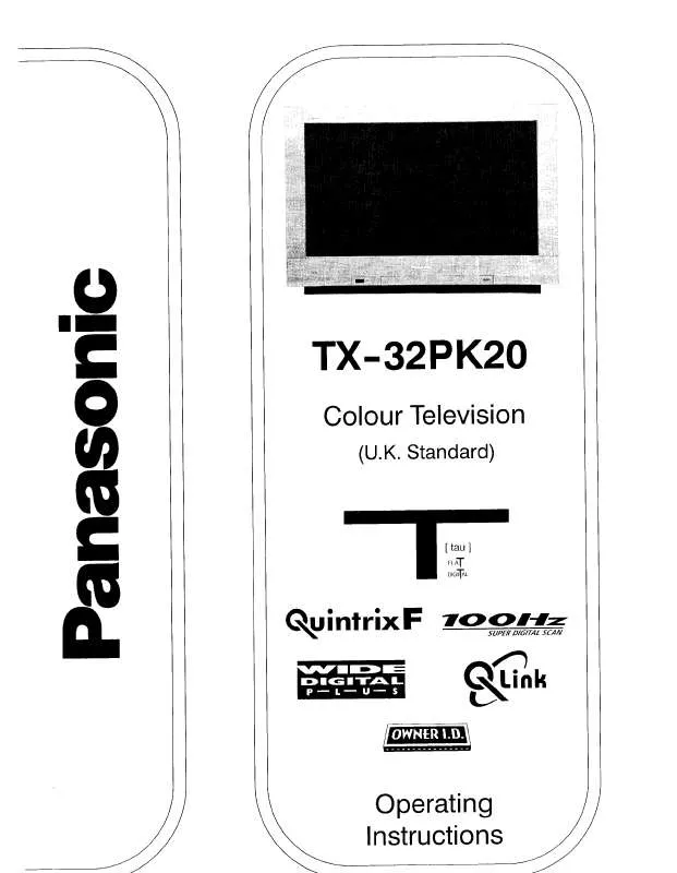 Mode d'emploi PANASONIC TX-32PK20