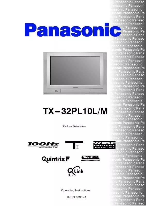 Mode d'emploi PANASONIC TX-32PL10LM