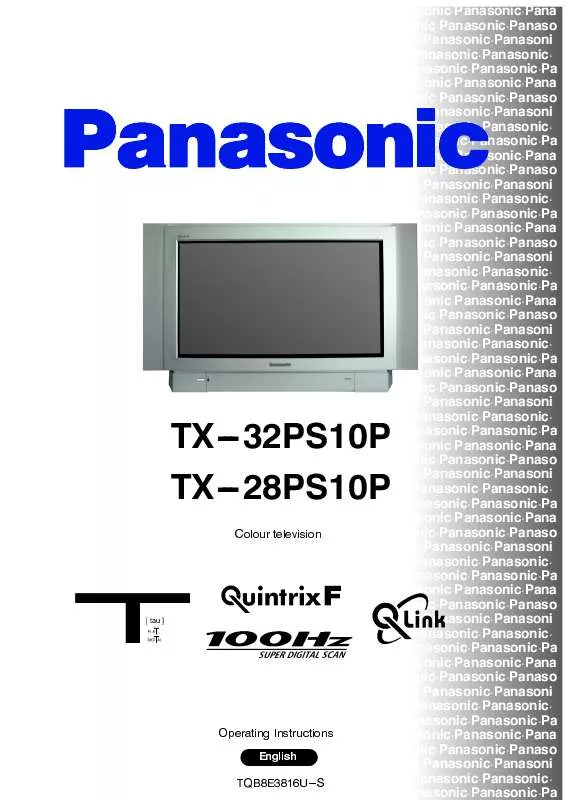 Mode d'emploi PANASONIC TX-32PS10P